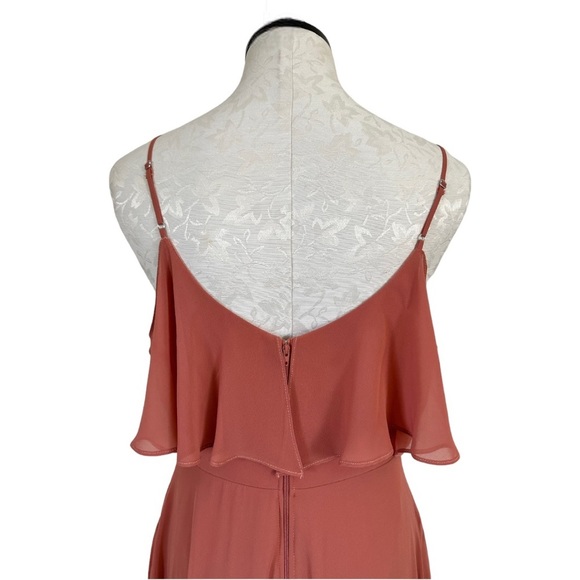 Birdy Grey Jane Convertable Bridesmaids Dress Chiffon in Terracotta Size Medium - Picture 9 of 16